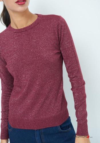 long sleeve crew neck lurex Sweater - ph 2