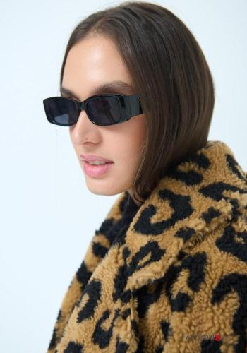 Cappotto in Misto Lana Fantasia animalier con bottoni con tasche - ph 3