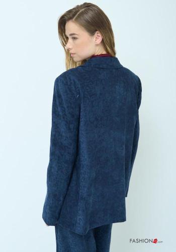 Blazer Fantasia animalier con bottoni con tasche - ph 3