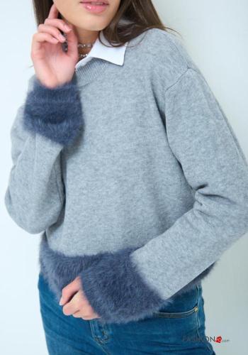 Maglione in Misto Lana maniche lunghe girocollo - ph 2