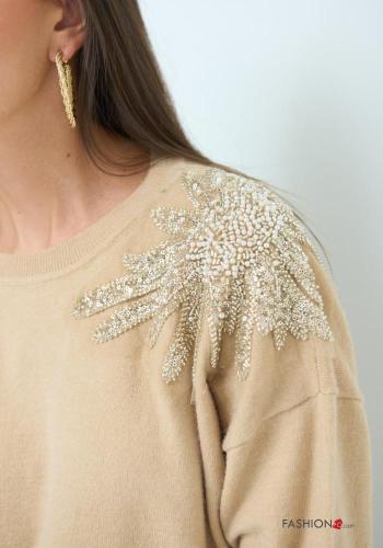 long sleeve crew neck Sweater with sequins - ph 3