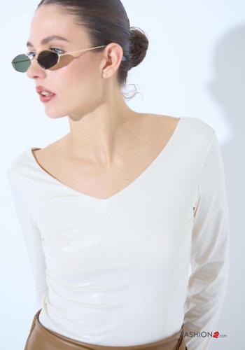 backless Long sleeved top with v-neck - ph 2