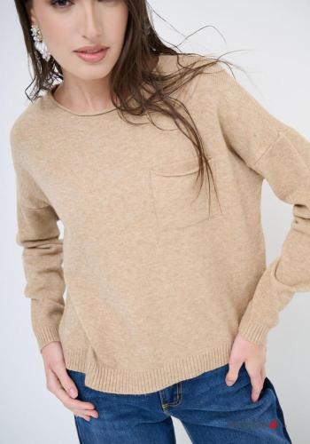 long sleeve crew neck Sweater with pockets - ph 2