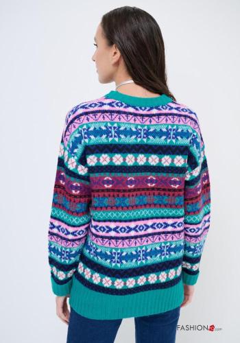 long sleeve crew neck Wool Mix Sweater - ph 2