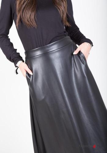 faux leather Skirt with elastic - ph 3