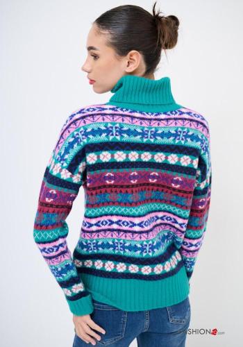 Gola Alta em Lã mista manga comprida de Natal - ph 3