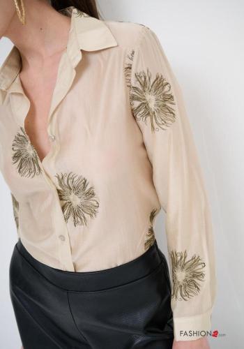 Embroidered long sleeve with collar Shirt with buttons - ph 2