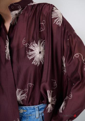 Embroidered oversized long sleeve Shirt with buttons - ph 2