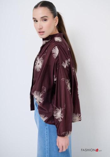 Embroidered oversized long sleeve Shirt with buttons - ph 3
