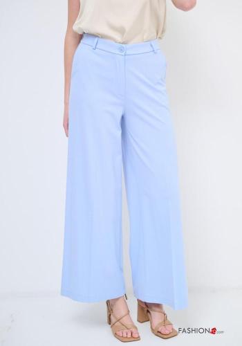 Pantalones wide leg con bolsillos con cremallera con botones - ph 2