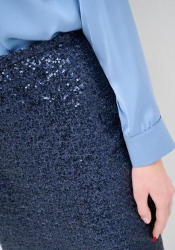 Gonna in Cotone con spacco con paillettes con fodera - ph 3