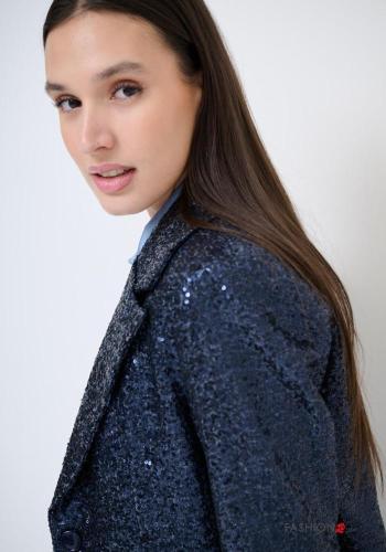 Blazer de Algodón manga larga con lentejuelas con botones - ph 2