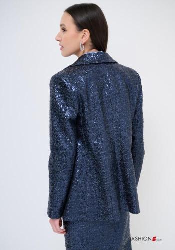 Blazer de Algodón manga larga con lentejuelas con botones - ph 3