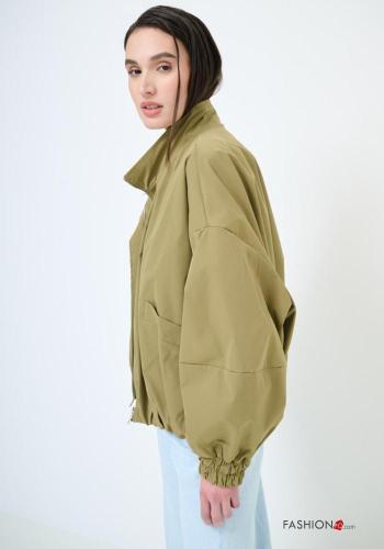 Bomber en Coton oversize avec poches avec fermeture éclair - ph 2