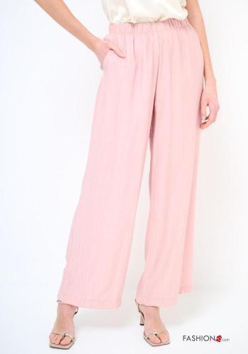 Pantalone wide leg con tasche con elastico - ph 2
