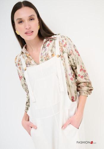 verstellbarer wide leg Latzhose mit Taschen - ph 2