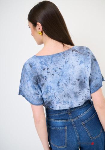 T-shirt in Cotone maniche corte girocollo Fantasia astratta - ph 3