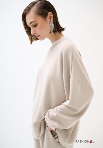 Felpa girocollo oversize maniche lunghe - ph 2