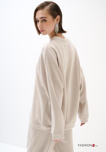 Felpa girocollo oversize maniche lunghe - ph 3