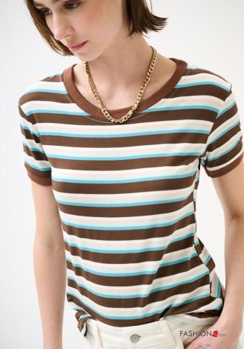 Striped short sleeve crew neck T-shirt - ph 2