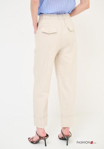 Pantalon à boutons avec fermeture éclair avec poches - ph 3