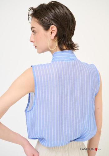Striped sleeveless Top with bow - ph 3