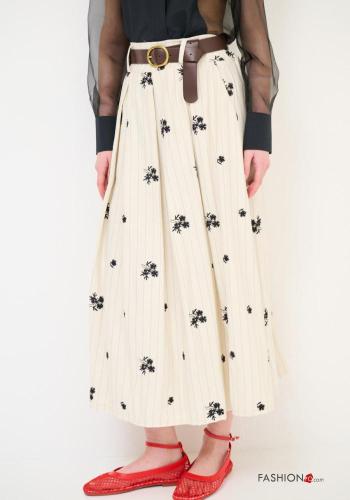 Jupe à broderie avec ceinture avec poches - ph 2