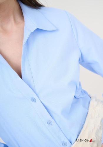 Camicia in Cotone maniche lunghe con colletto con bottoni - ph 2