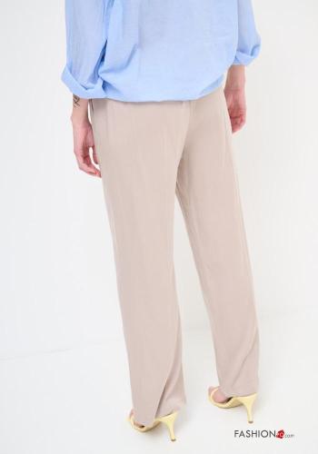 Pantalone wide leg con tasche con elastico - ph 4
