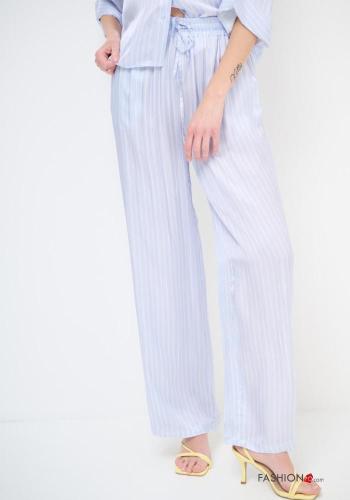 Pantalone wide leg Fantasia righe con tasche con elastico - ph 2