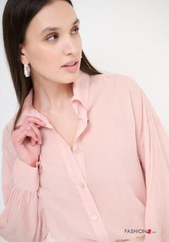 Camicia in Cotone maniche lunghe con colletto con bottoni - ph 2