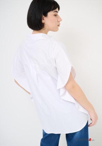 short sleeve with collar ruffle sleeve Cotton Shirt with buttons - ph 2
