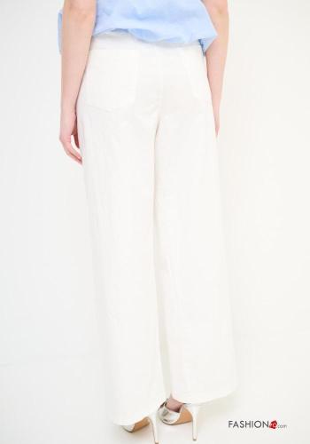 Pantalone in Cotone con tasche con bottoni con zip - ph 3