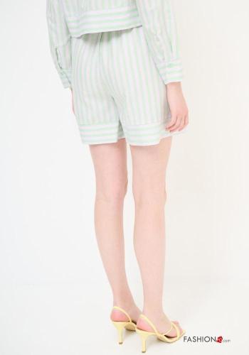 Striped Cotton Bermuda with pockets with elastic - ph 3