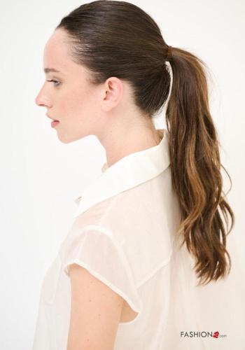 Blusa senza maniche con colletto con bottoni con tasche - ph 2