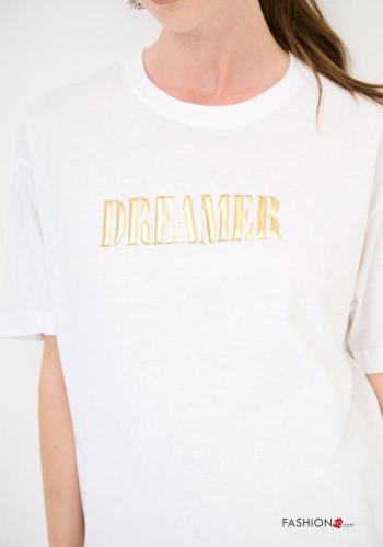 T-shirt en Coton manches courtes col rond imprimé - ph 2