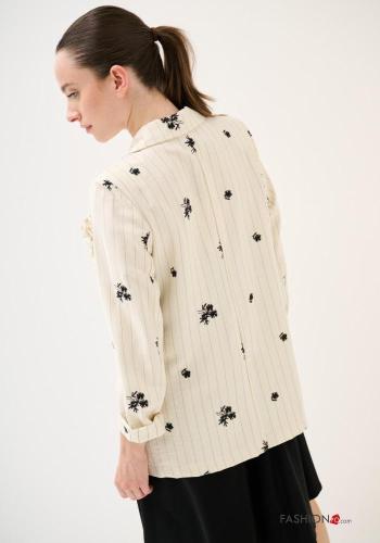 Blazer manga larga Patrón bordado con botones - ph 3