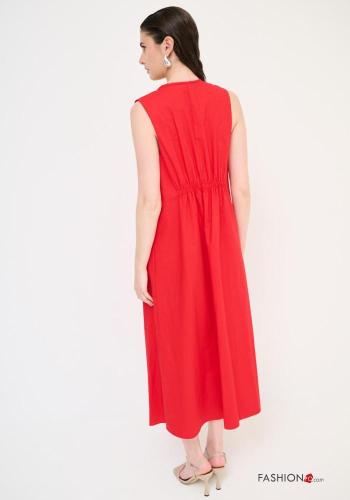 Abito in Cotone senza maniche scollo a V - ph 3
