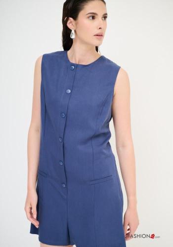 Jumpsuit senza maniche corto con bottoni con zip - ph 2