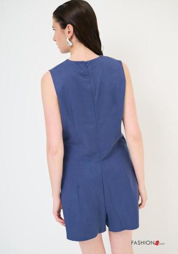Jumpsuit senza maniche corto con bottoni con zip - ph 3