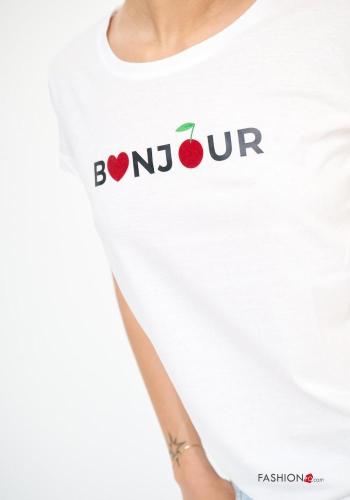 T-shirt in Cotone maniche corte girocollo Fantasia stampata - ph 2