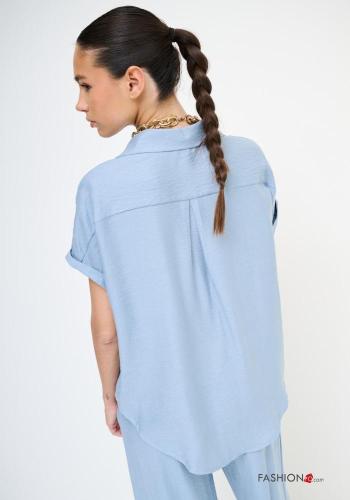 Camicia maniche corte con colletto con bottoni - ph 3