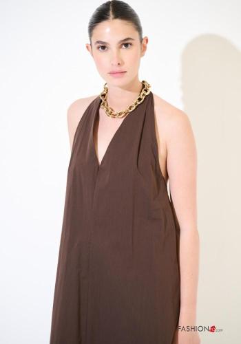 Robe en Coton à dos nu à col en V - ph 2