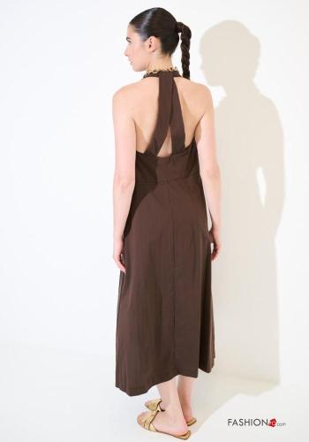 Robe en Coton à dos nu à col en V - ph 3