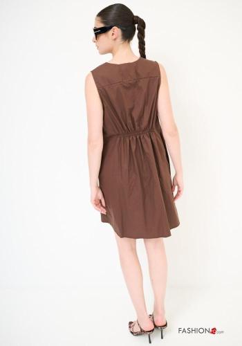 Abito in Cotone senza maniche scollo a V - ph 3