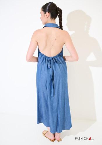 ärmellos rückenfrei Kleid aus Baumwolle - ph 3