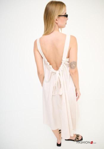 Abito in Cotone scollato sulla schiena con fiocco - ph 2