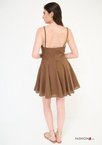 backless Cotton Dress plunging neckline - ph 3