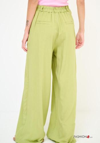 Pantalones wide leg con bolsillos con elástico - ph 3