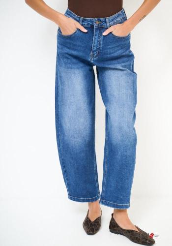 Jeans in Cotone denim con tasche con bottoni con zip - ph 2